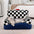 Vintage Checkered Washable Cozy Support Calming Dog & Cat Sofa Bed