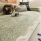 Chic Chenille Bouclé Non-Slip Couch Cover with Wavy Tassel Trim