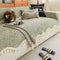 Chic Chenille Bouclé Non-Slip Couch Cover with Wavy Tassel Trim