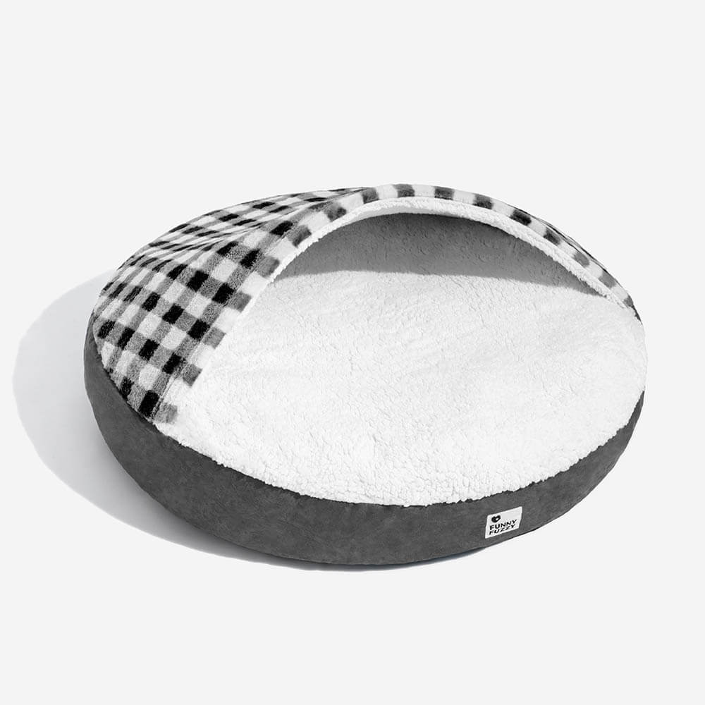 Cama redonda para cães com dossel Dream Hideaway Cama para animais de estimação