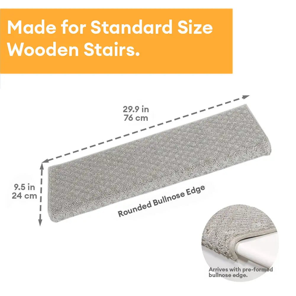 Soft Plush Indoor Stair Protectors Pet Friendly Tape Free Carpet Stair Treads