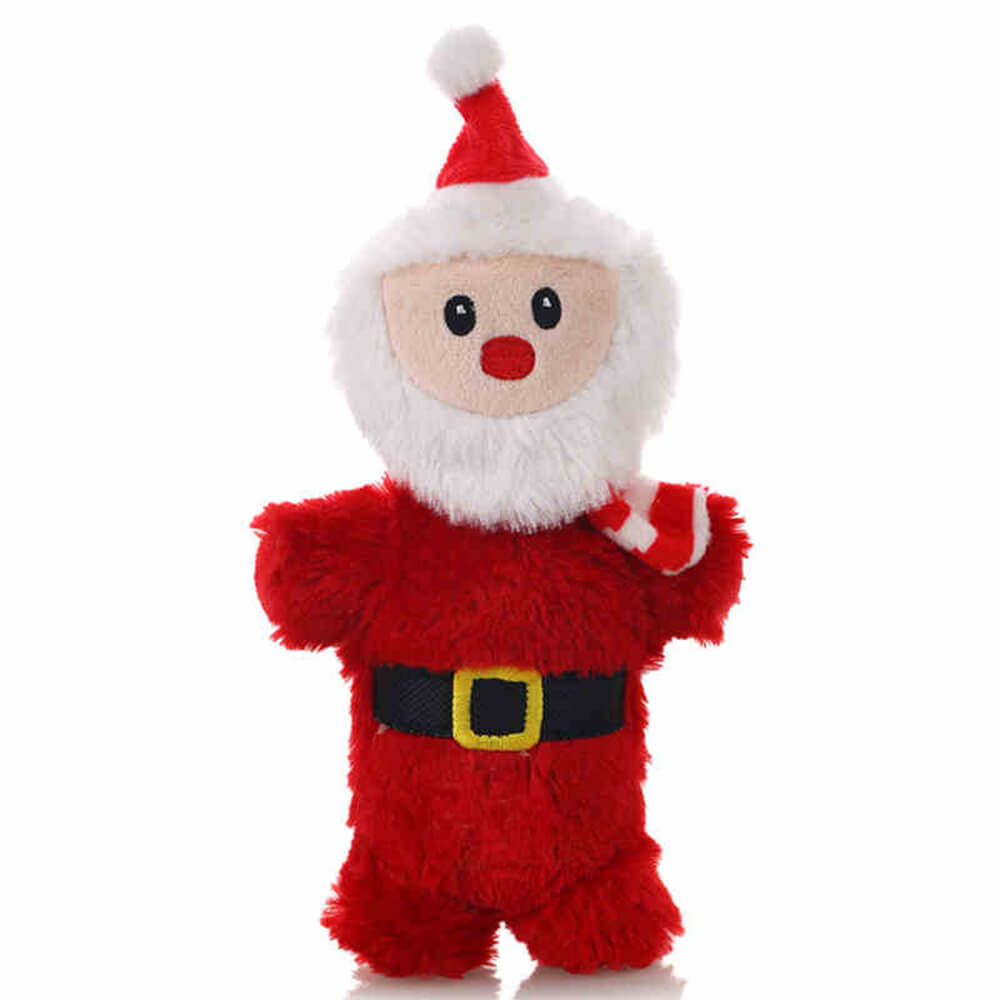 Poupée de noël père noël, jouet interactif en peluche pour chien, couineur Durable