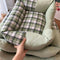 Gingham Leisure extraíbles de refugio engrosado en cama de perro y gato