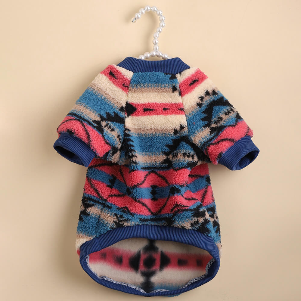 Pull pour chien rayé coloré - Vêtements d'hiver confortables et à la mode