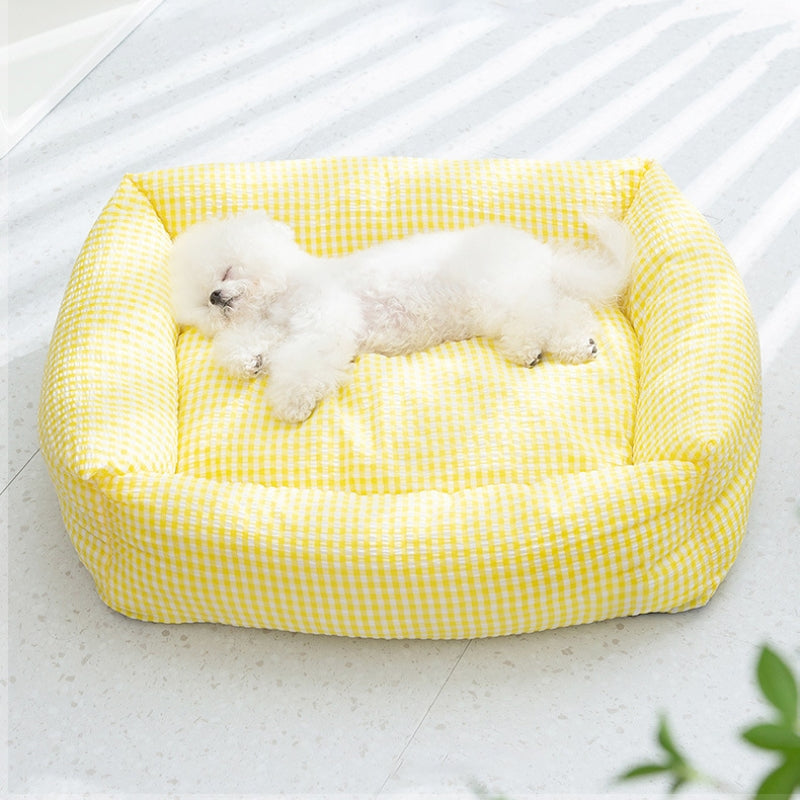 Cama para perros lavable rectángulo cama transpirable para mascotas
