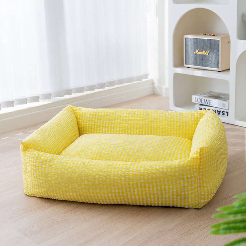 Cama para perros lavable rectángulo cama transpirable para mascotas