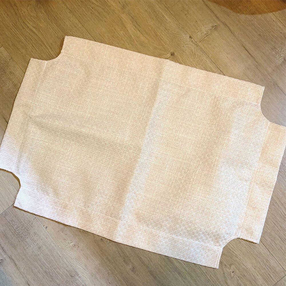 Cama para perros elevado de lino y madera