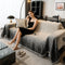 Modern Gradient Chenille Scratch-Resistant Throw Couch Cover