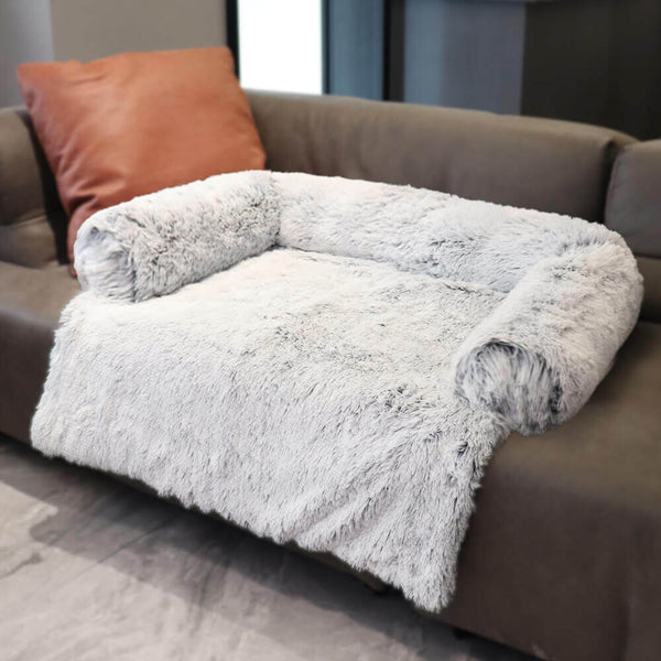Cama Protetora de Móveis Calmante para Cachorro - Encosto Fuzzy