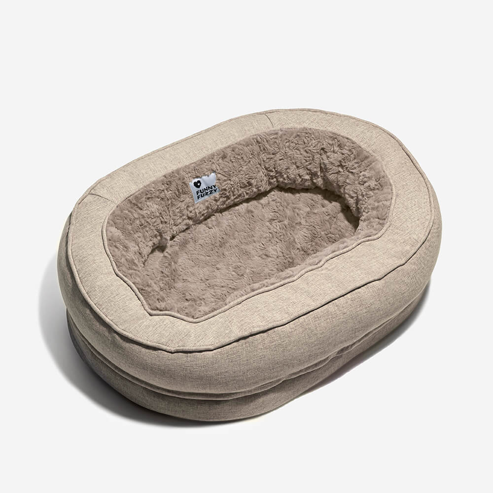 Cama de perro ortopédico de donut esponjoso