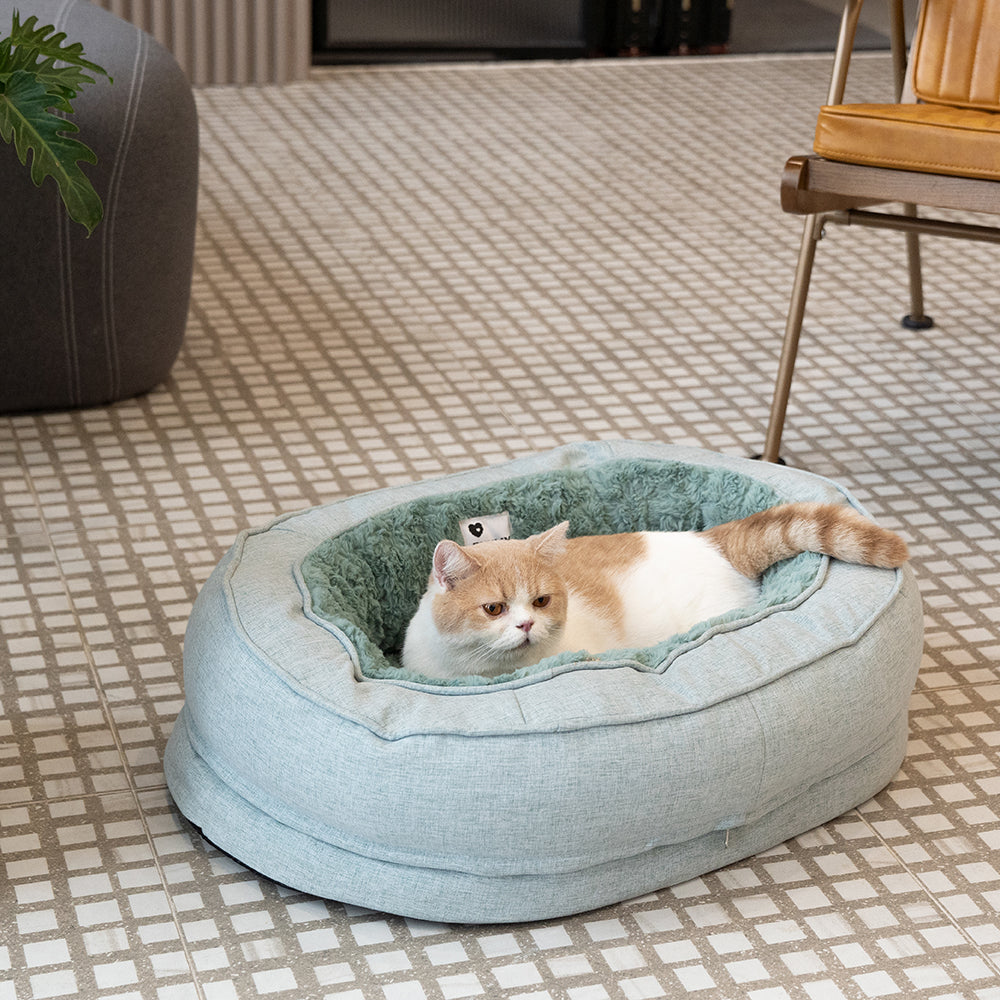 Cama de perro ortopédico de donut esponjoso