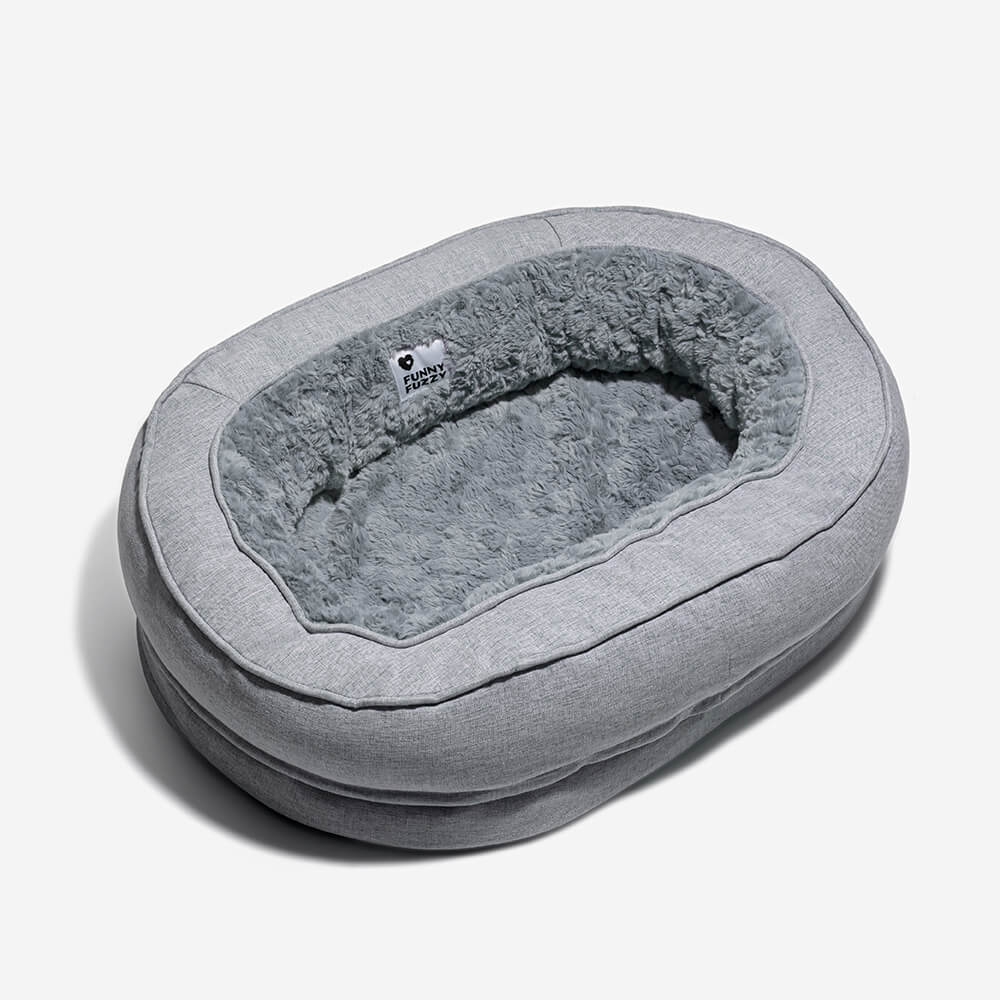 Cama de perro ortopédico de donut esponjoso
