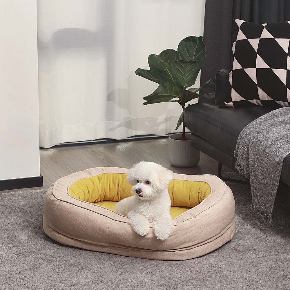 Cama de perro ortopédico de donut esponjoso